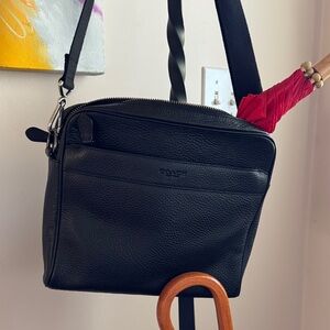 Coach Black Pebbled Leather Crossbody Bag